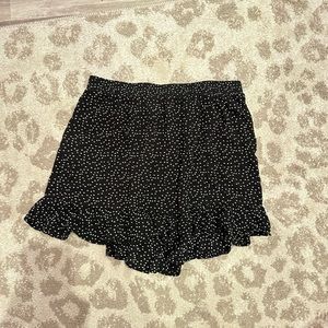 Black polka dot skirt